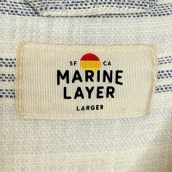 Marine Layer Stretch Selvage Short Sleeve Shirt, Larger - Picture 7 of 10